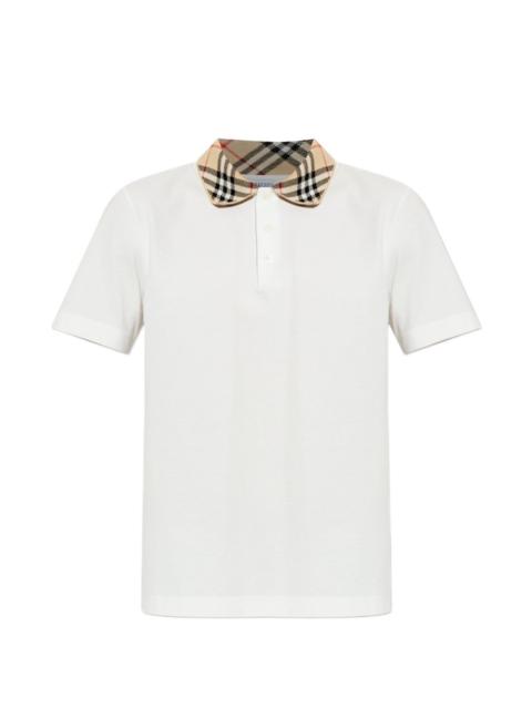 Burberry check-collar polo shirt