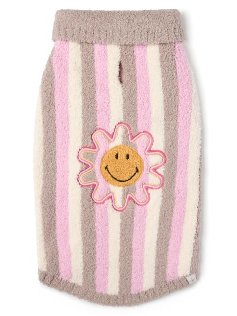 Barefoot Dreams barefoot dreams CozyChic™ Smiley Stripe Dog Sweater in Pink Multi