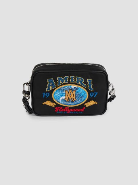 AMIRI Men's Embroidered Logo Camera Case - Black