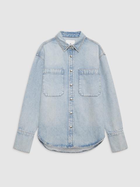 ANINE BING Dante Shirt - Bleached Blue
