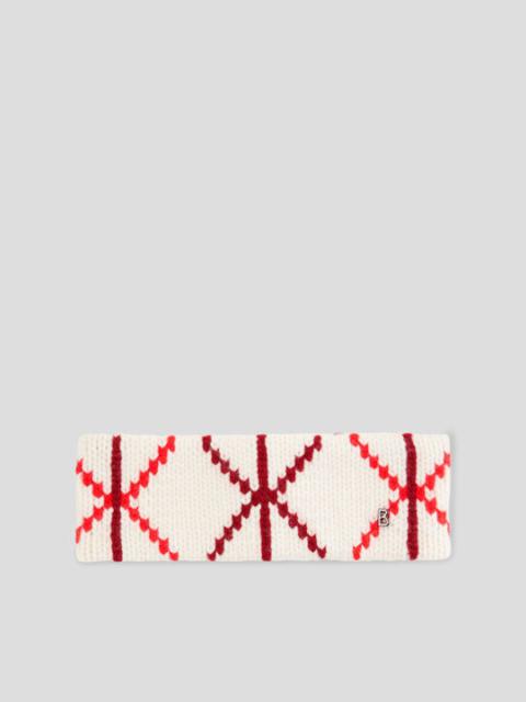 BOGNER Loca Cashmere headband in Off-white/Red