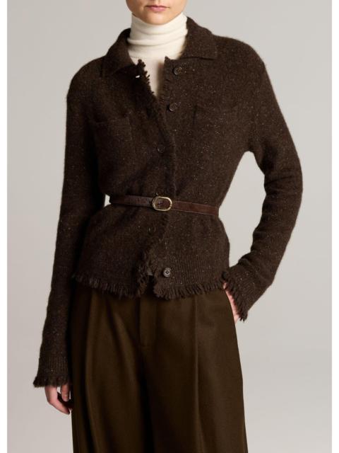 Vince Donegal Plush Cashmere Shrunken Cardigan