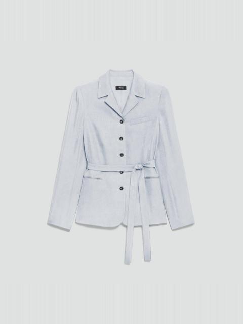 Theory Tie-Waist Jacket in Washed Twill