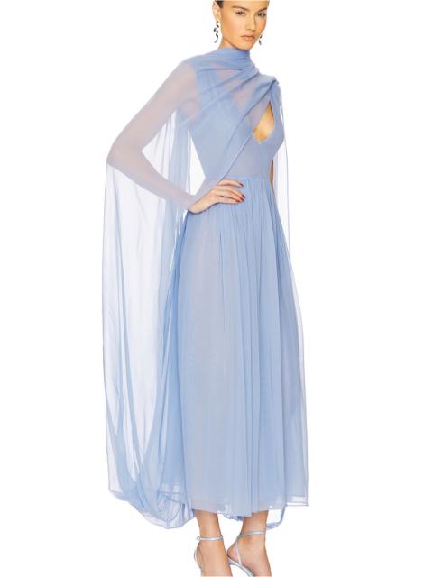 HELSA The Sabine Dress in Silk Chiffon