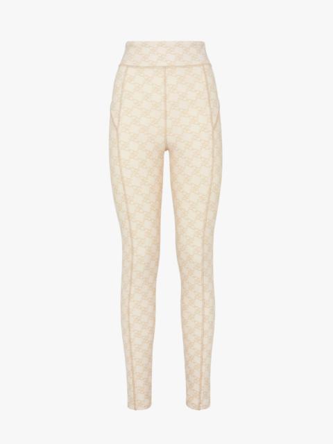 FENDI Beige Lycra® leggings