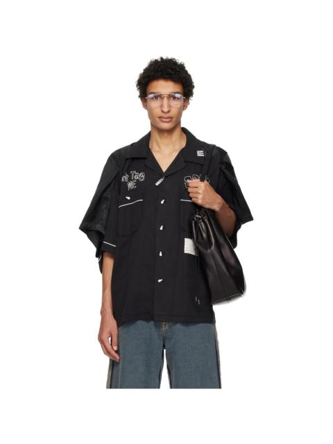Maison MIHARAYASUHIRO Black W Sleeve Bowling Shirt
