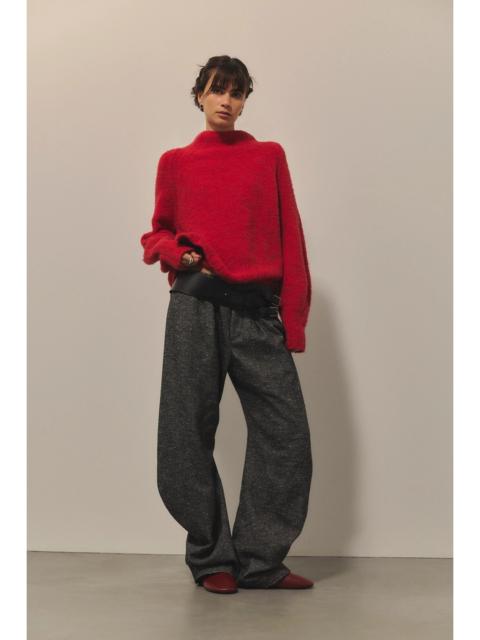 FREE PEOPLE Crowd Pleaser Twisted Wool Blend Pull-On Pants