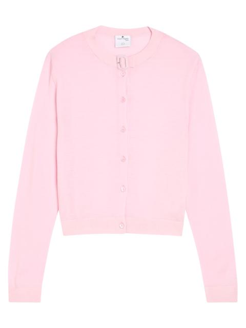 Courrèges Buckle Fastening Merino Wool Cardigan
