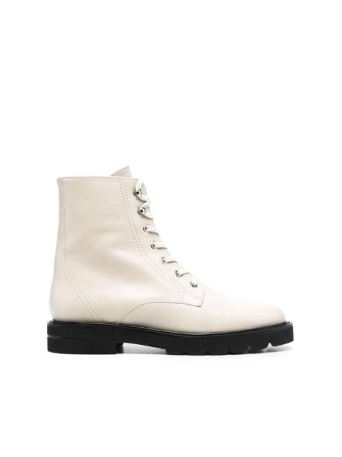 lace-up leather ankle boots