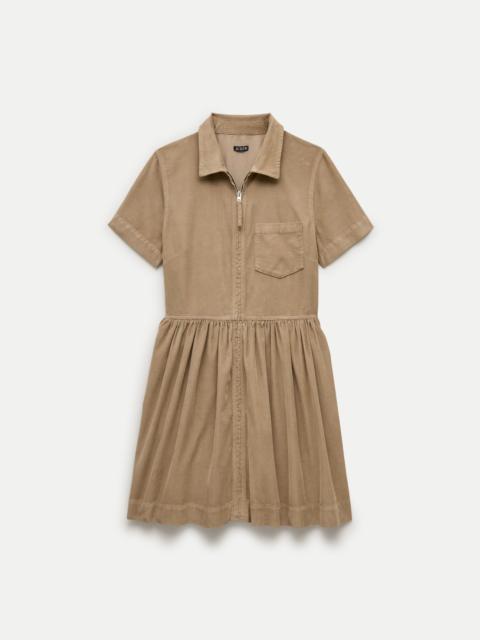 J.CREW Mini zip-up shirt-dress in lightweight corduroy