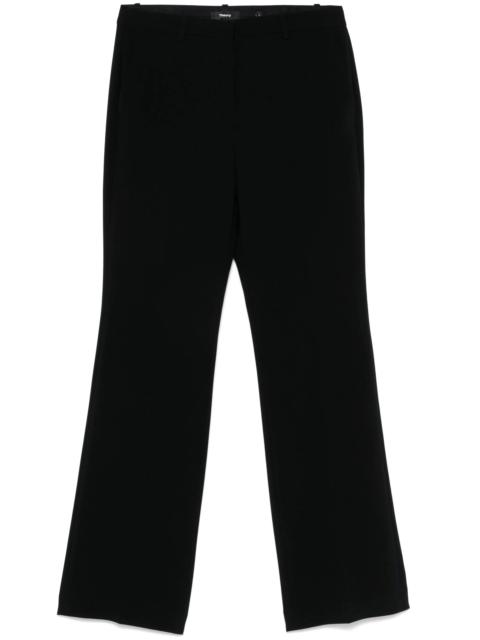 Theory straight-leg crepe trousers