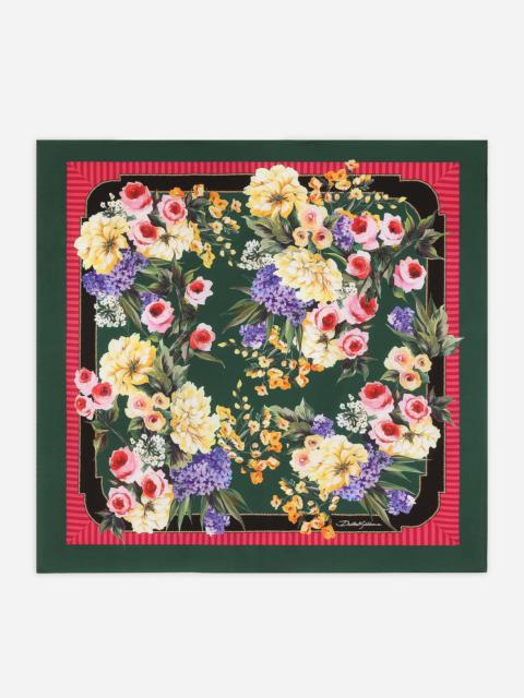 Dolce & Gabbana Garden-print twill scarf (70 x 70)