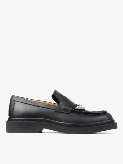 JIMMY CHOO Buff Tassel Loafer Black Box Calf Leather Loafers