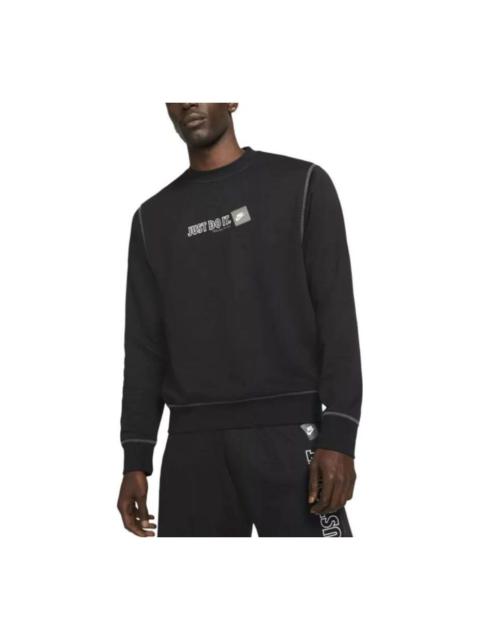 Nike Just Do It Sweatshirt 'Black White' DD6246-010