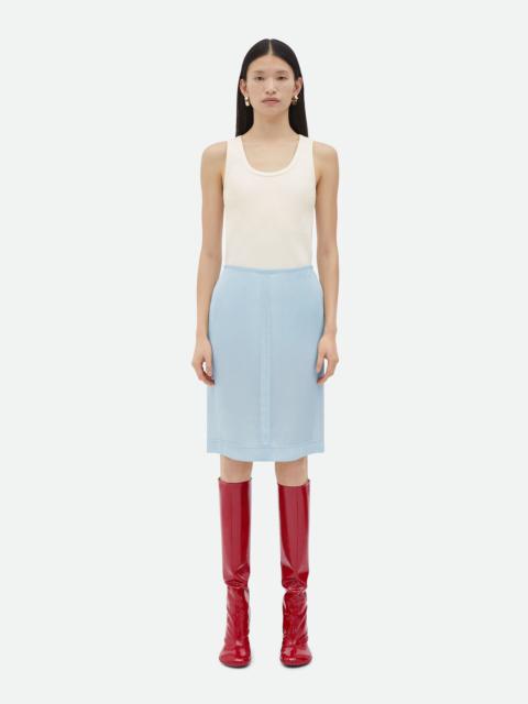 Sheer Cupro Midi Skirt