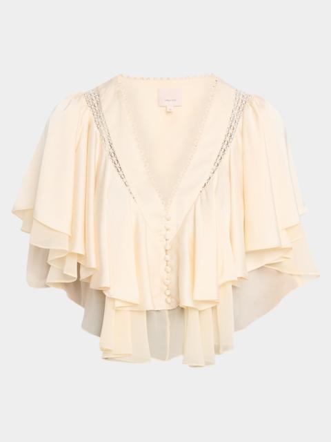 Cinq à Sept Mary Tiered Crop Top