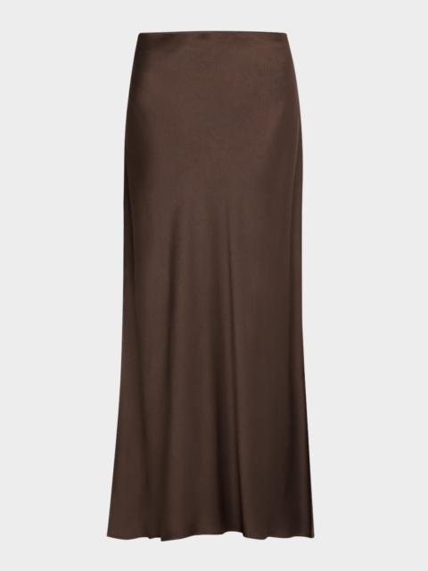 Brunello Cucinelli Satin Cady Maxi Pencil Skirt