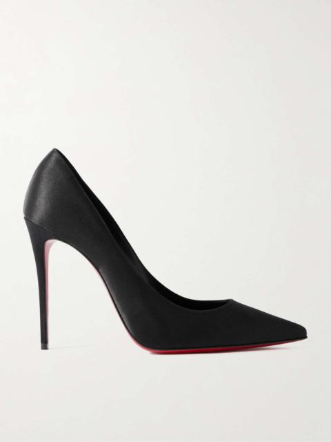 crepe pumps Louboutin】 satin Kate 100 【Christian floral