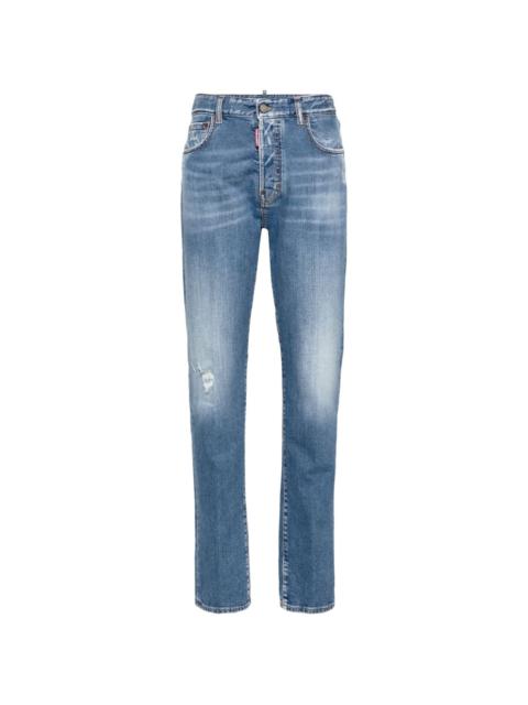642 straight-leg stonewashed jeans