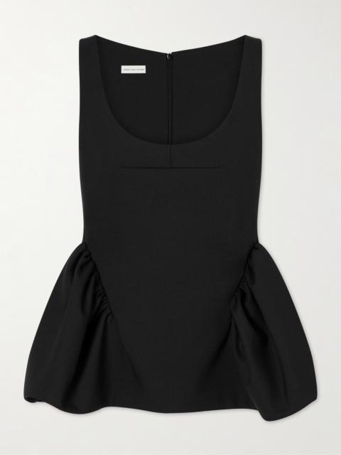 Dries Van Noten Caylo Crepe Peplum Top
