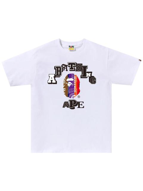 BAPE Fans Scarf College Tee 'White'