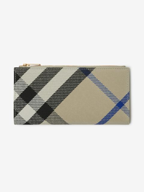 Large Check Bifold Wallet