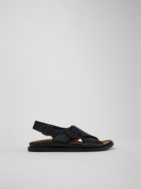 CAMPERLAB Black Leather Sandals for Women.