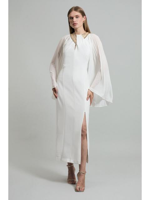 KAREN MILLEN Enamel Chain Detail Kimono Maxi Dress