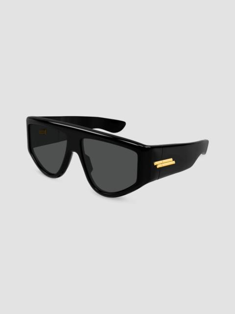Bottega Veneta Men's Ribbon Bv1492S Ribbon Mask 59MM Shield Sunglasses - Black
