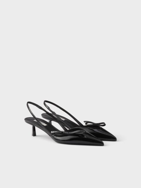 Prada Patent leather slingback pumps