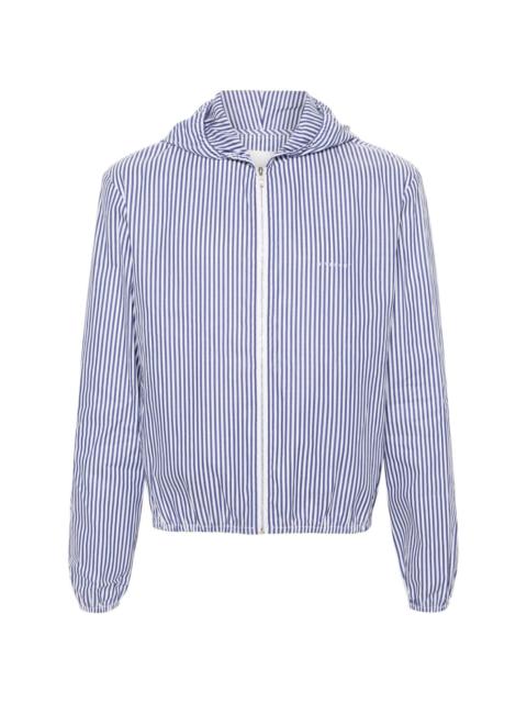 Givenchy striped hooded cotton jacket