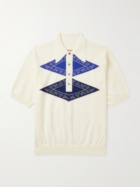 Kapital Jacquard-Knit Polo Shirt