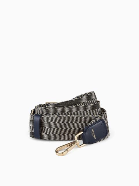 GIORGIO ARMANI Webbing and leather shoulder strap