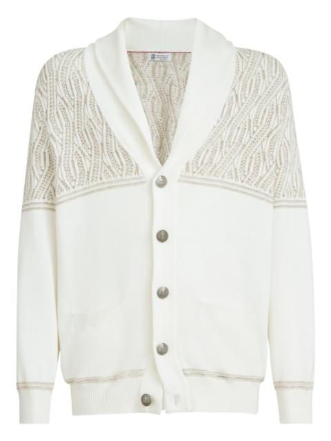 Brunello Cucinelli cotton jacquard cardigan