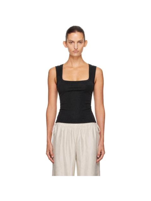 ST. AGNI Black Organic Cotton Ballerina Top