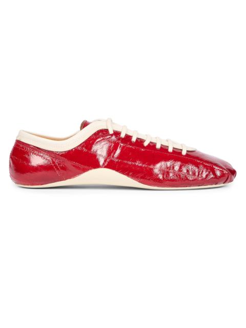 Dries Van Noten Women's Two-Tone Low-Top Patent Leather Sneakers - Red
