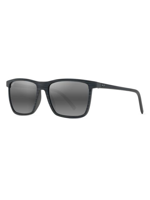 Maui Jim Men's One Way 55MM Square Sunglasses - Grey