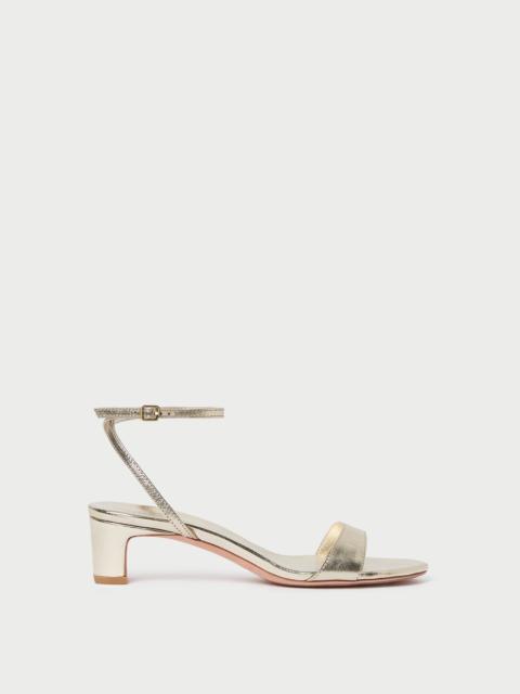 LOEFFLER RANDALL Alice Champagne Leather Sandal