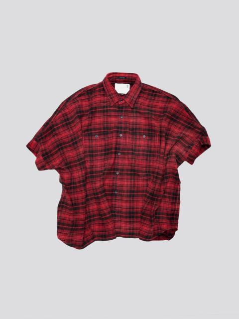 R13 OVERSIZED RELAXED SHIRT - RED AND BLACK