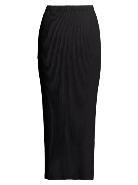 ISSEY MIYAKE Women's Hatching Pleats Maxi Skirt - Black