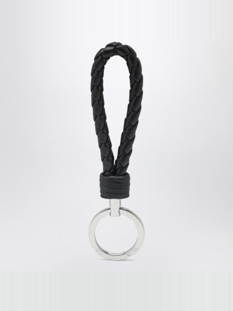 Bottega Veneta Black Intrecciato leather key ring