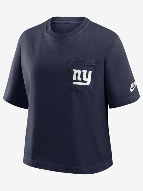 Nike New York Giants Rewind Pocket Boxy Women's Nike NFL T-Shirt