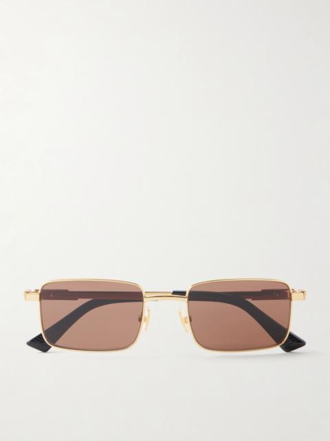 Bottega Veneta Square-Frame Gold-Tone Metal Sunglasses Gold
