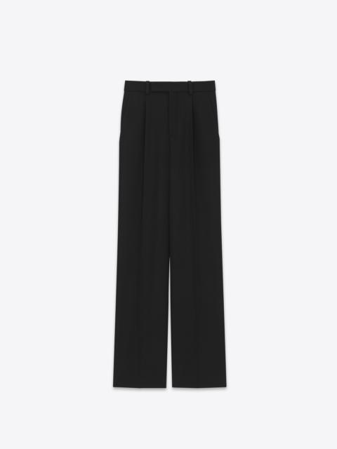 flared pants in grain de poudre