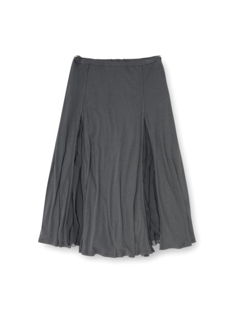 Diesel MIDI SKIRT IN RIBBED JERSEY AND CHIFFON