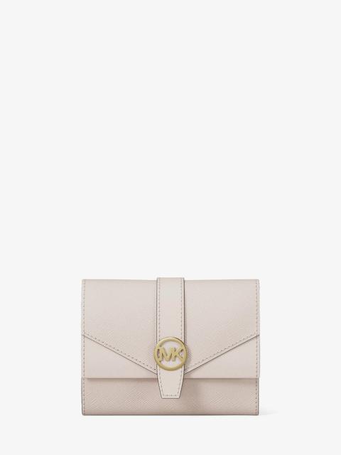 MICHAEL KORS Greenwich Medium Saffiano Leather Trifold Wallet