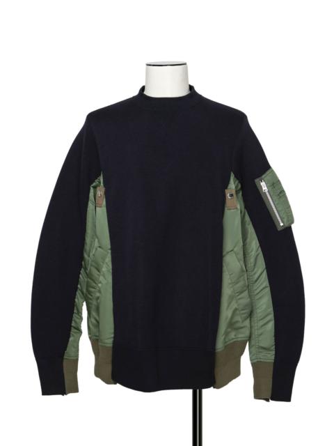 sacai Sponge Sweat x Nylon Twill Pullover