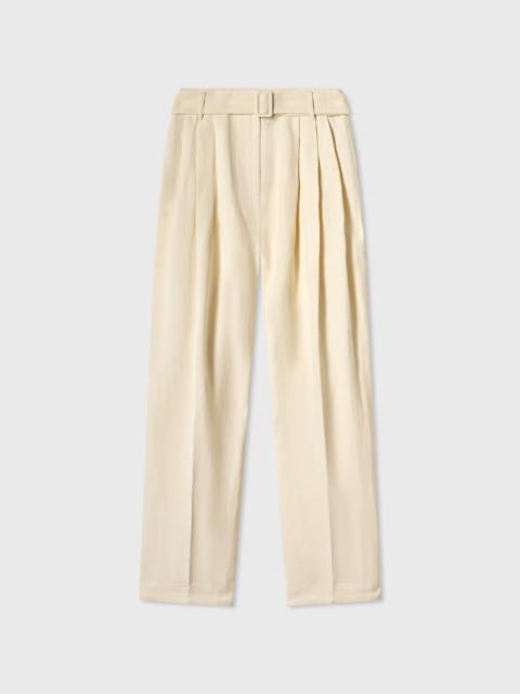 CO Belted Pleated Pant in Viscose Linen