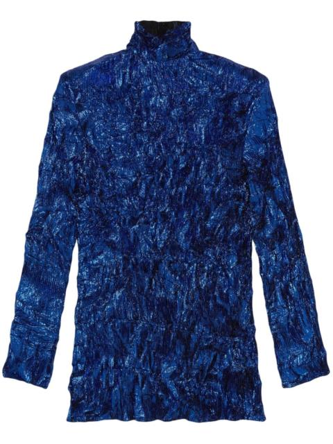 GUCCI high-neck metallic top
