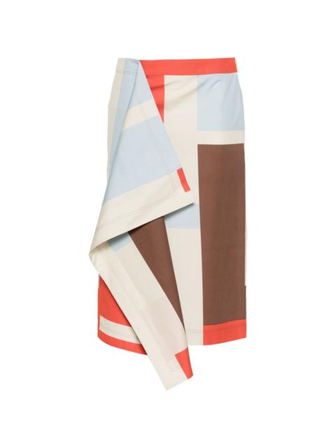 colour-block midi skirt